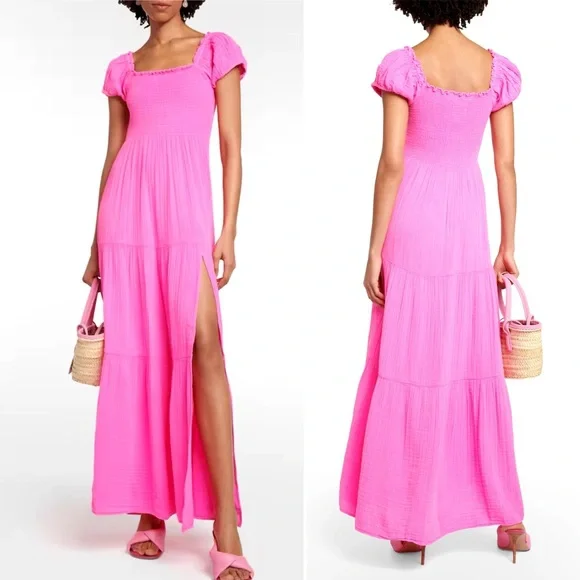 LoveShackFancy 🎀 Barbie Pink Smocked Maxi Dress - Picture 9 of 11